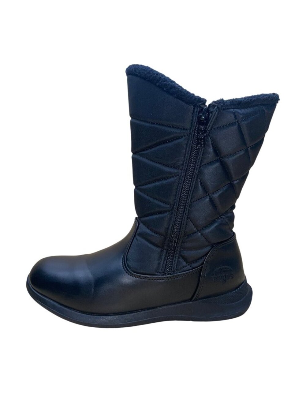 Totes Women’s Black Faux Fur Waterproof Mid-Calf Winter Boots Size 7.5 - Picture 4 of 11